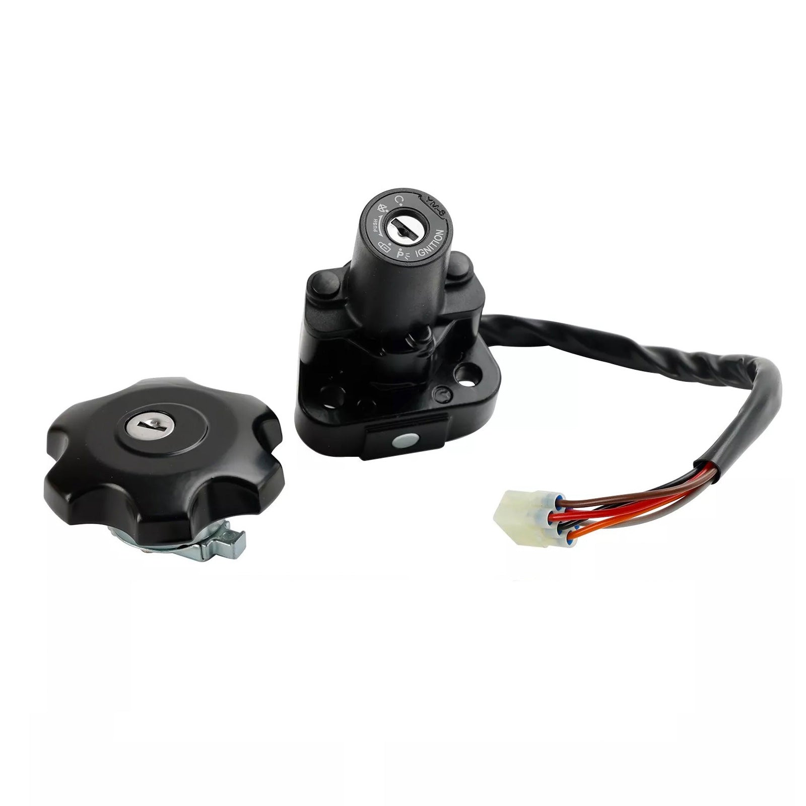 Ignition & Fuel Cap Seat Lock Set Suitable for Suzuki DR650 DR650SE 1996–2022