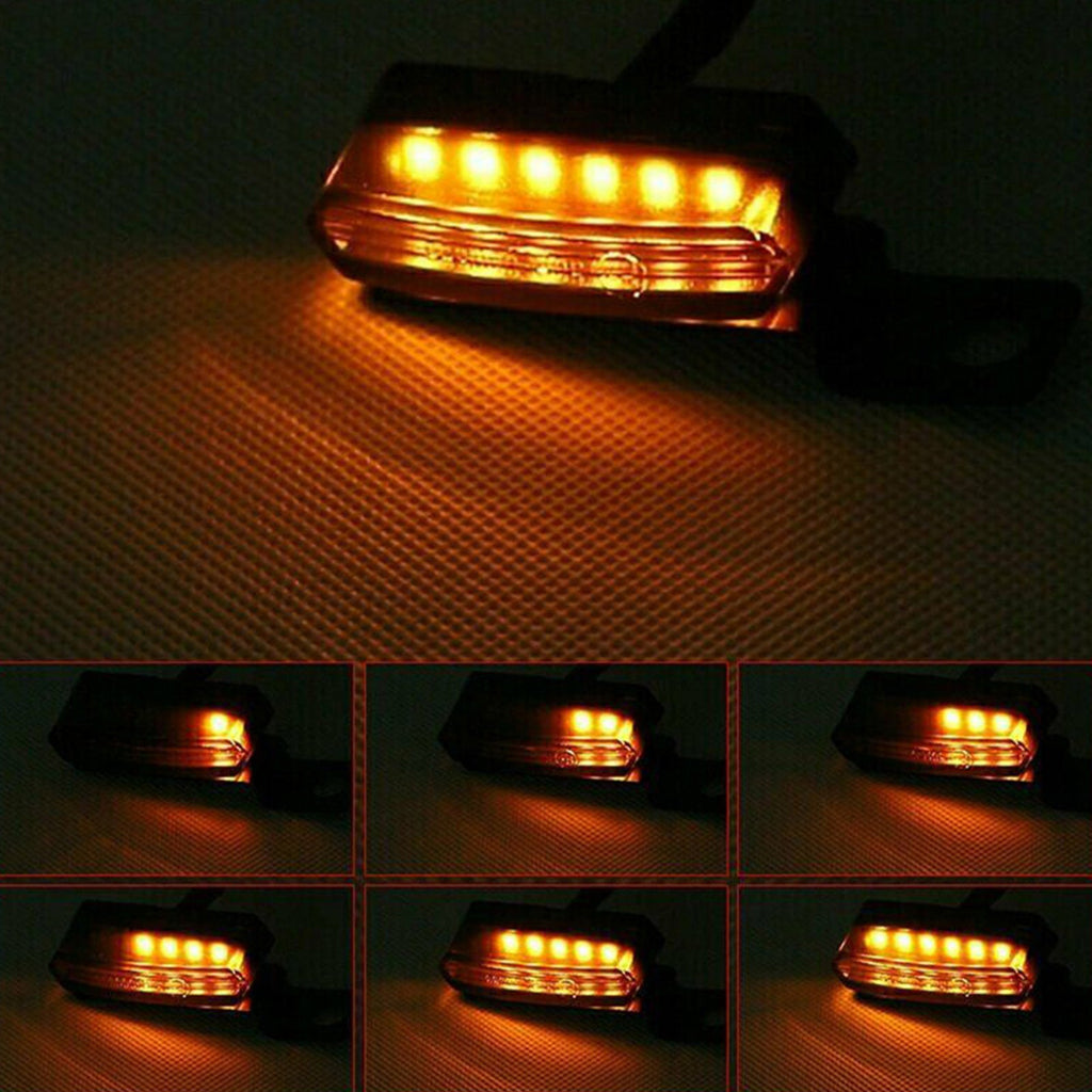 6x LED Mini Motorcycle Front Turn Signal Indicator Amber Light Suitable For Harley & Chopper-4