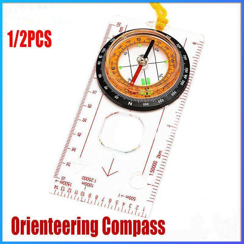 Orienteering Baseplate Compass for Hiking Camping Navigation Map Tool