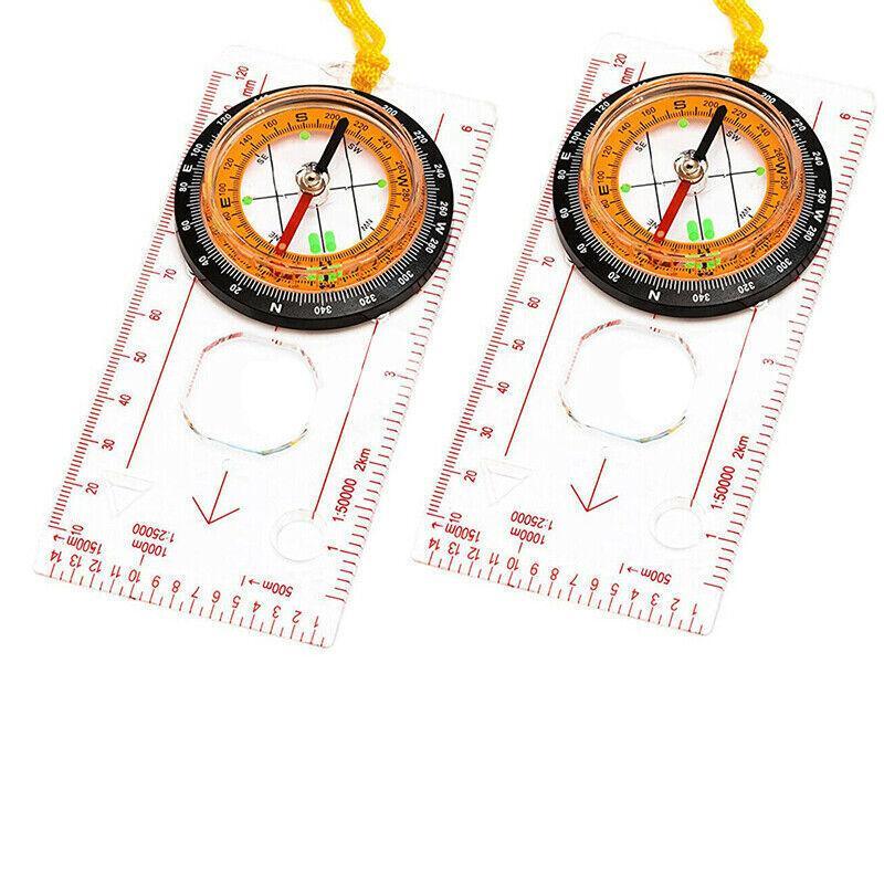 Orienteering Baseplate Compass for Hiking Camping Navigation Map Tool