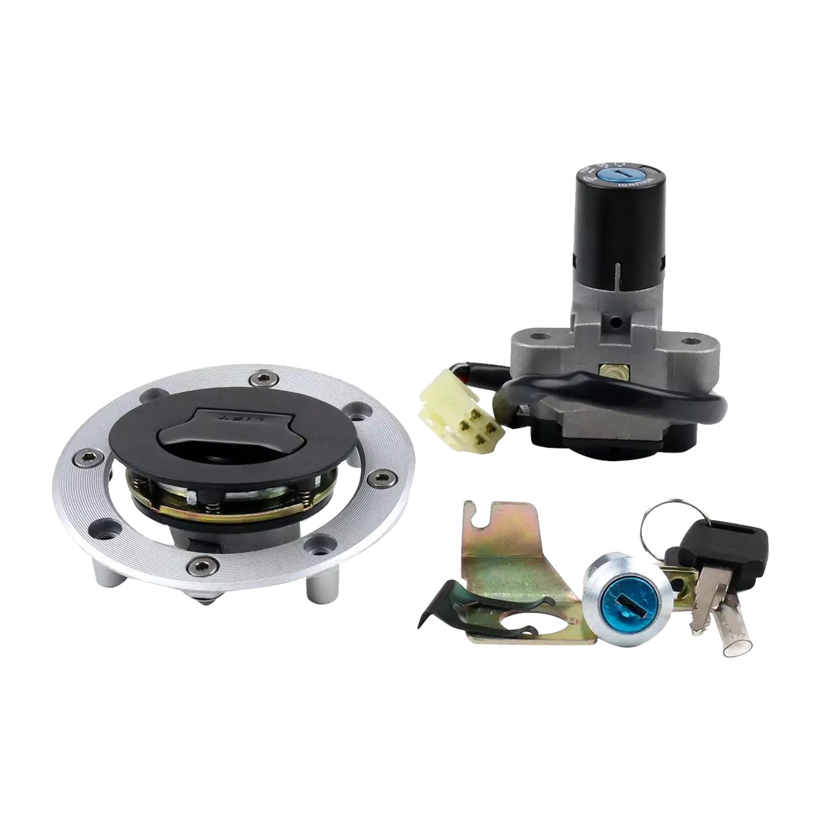 Ignition Switch Fuel Gas Cap Lock Key Set Suitable for Suzuki GS500 2001–2012