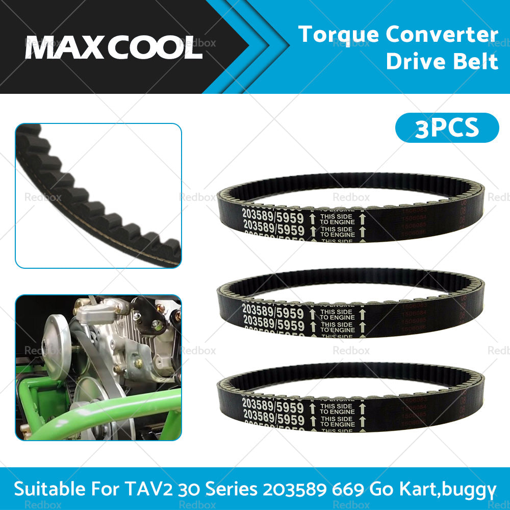 3x Drive Belt Suitable For 30 Series Comet TAV2 203589 manco 5959 Coleman KT196