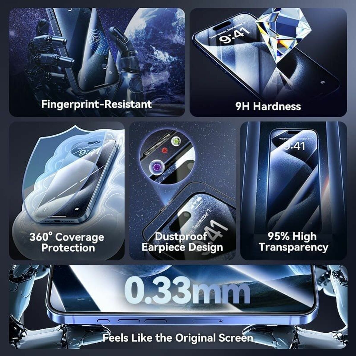 Tempered Glass Mobile Screen Protector Vention KUOTCA-30-3