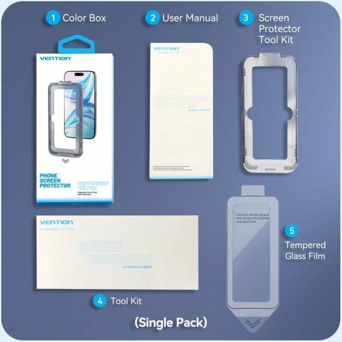 Tempered Glass Mobile Screen Protector Vention KUOTCA-30-2