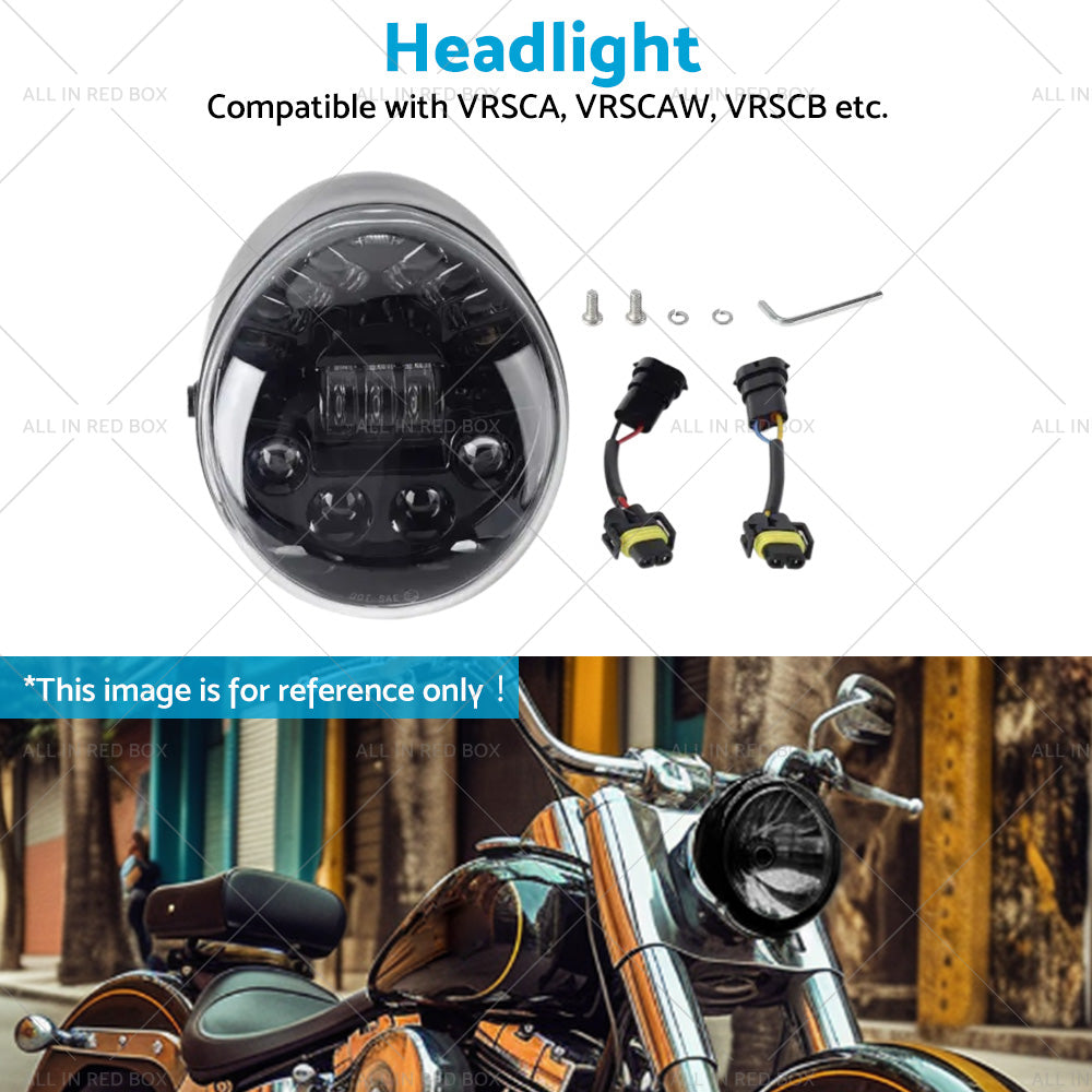 LED Headlight Hi Lo Lamp Suitable For Harley Davidson VROD V-Rod VRSC VRSCA