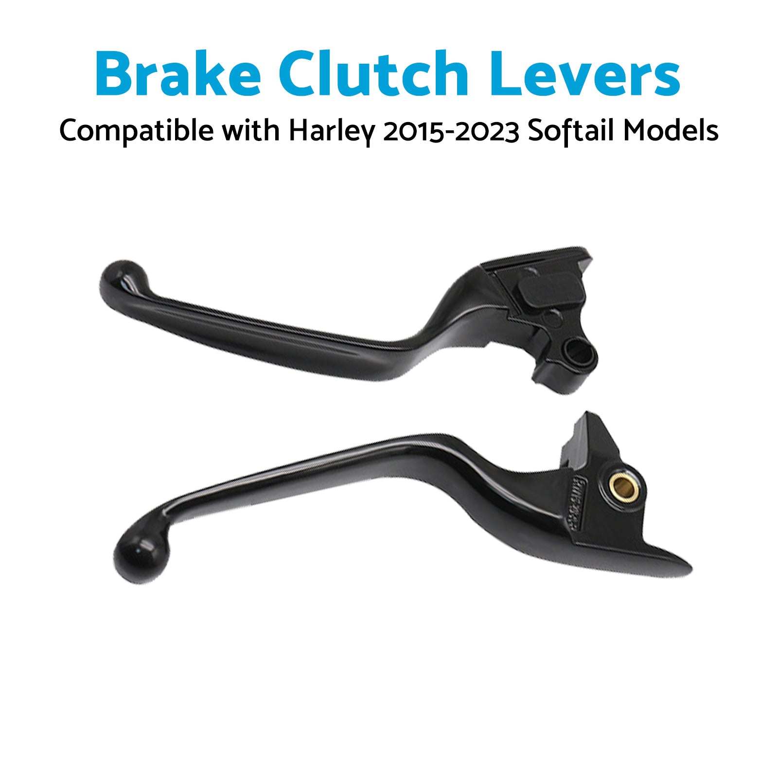 2x Brake Clutch Levers Suitable For Harley 2015-2023 Softail Slim Fat Boy-1