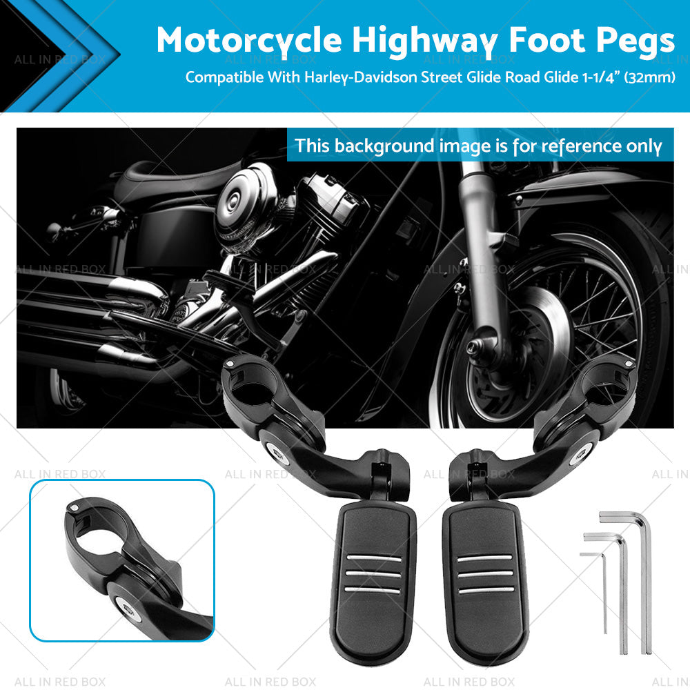 Motorcycle Highway Foot Pegs Suitable For Harley Street Glide Road Glide 1-1 4inch