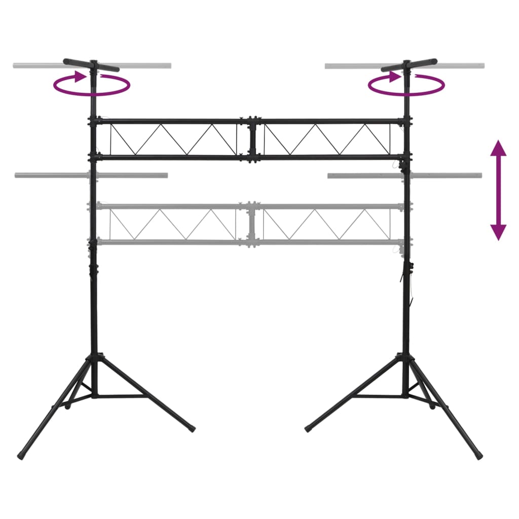 NNEVL Light Stand Black 338x115x(180-300) cm Steel