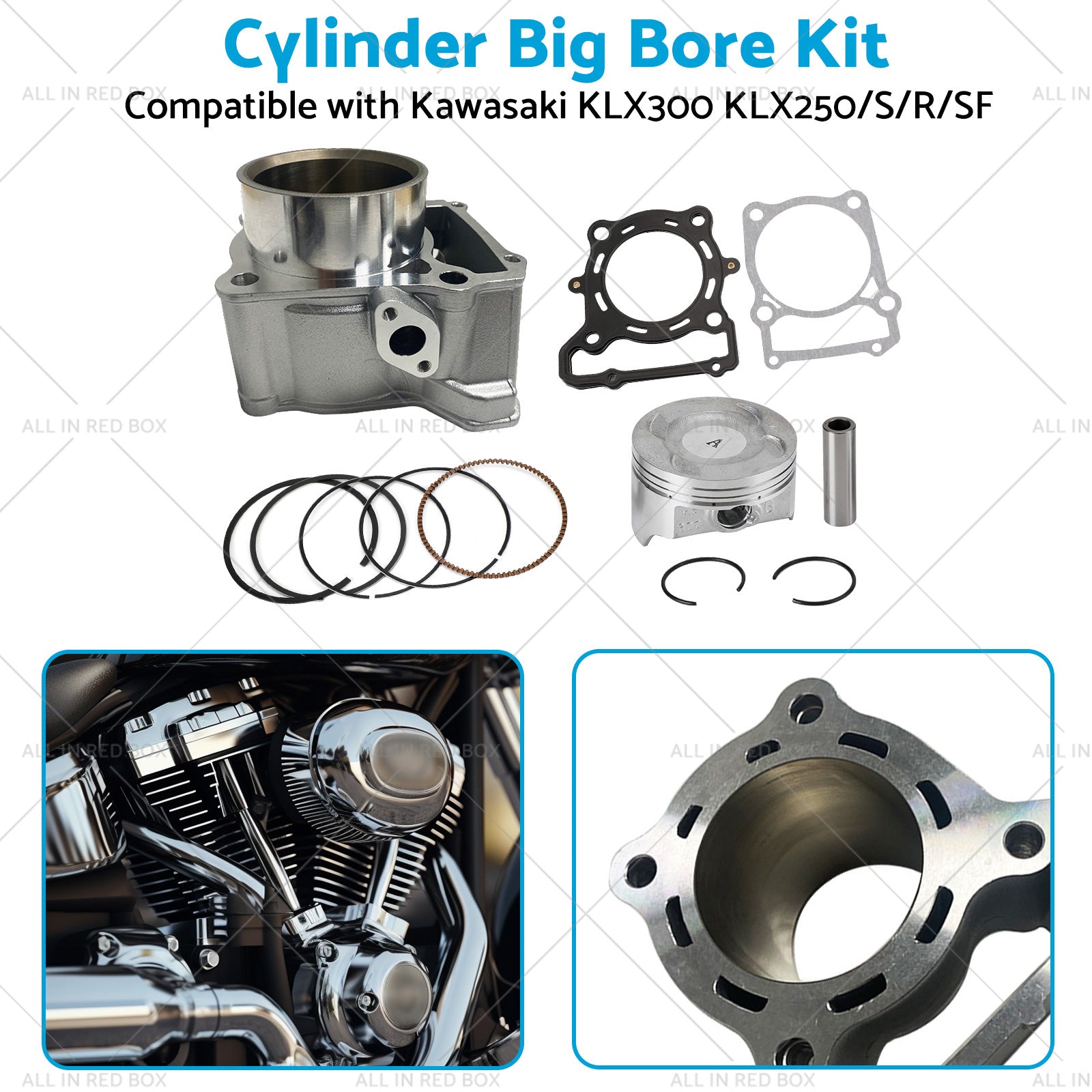 78mm Cylinder Big Bore Kit Suitable For Kawasaki KLX300 KLX250 S R SF 1993-2014