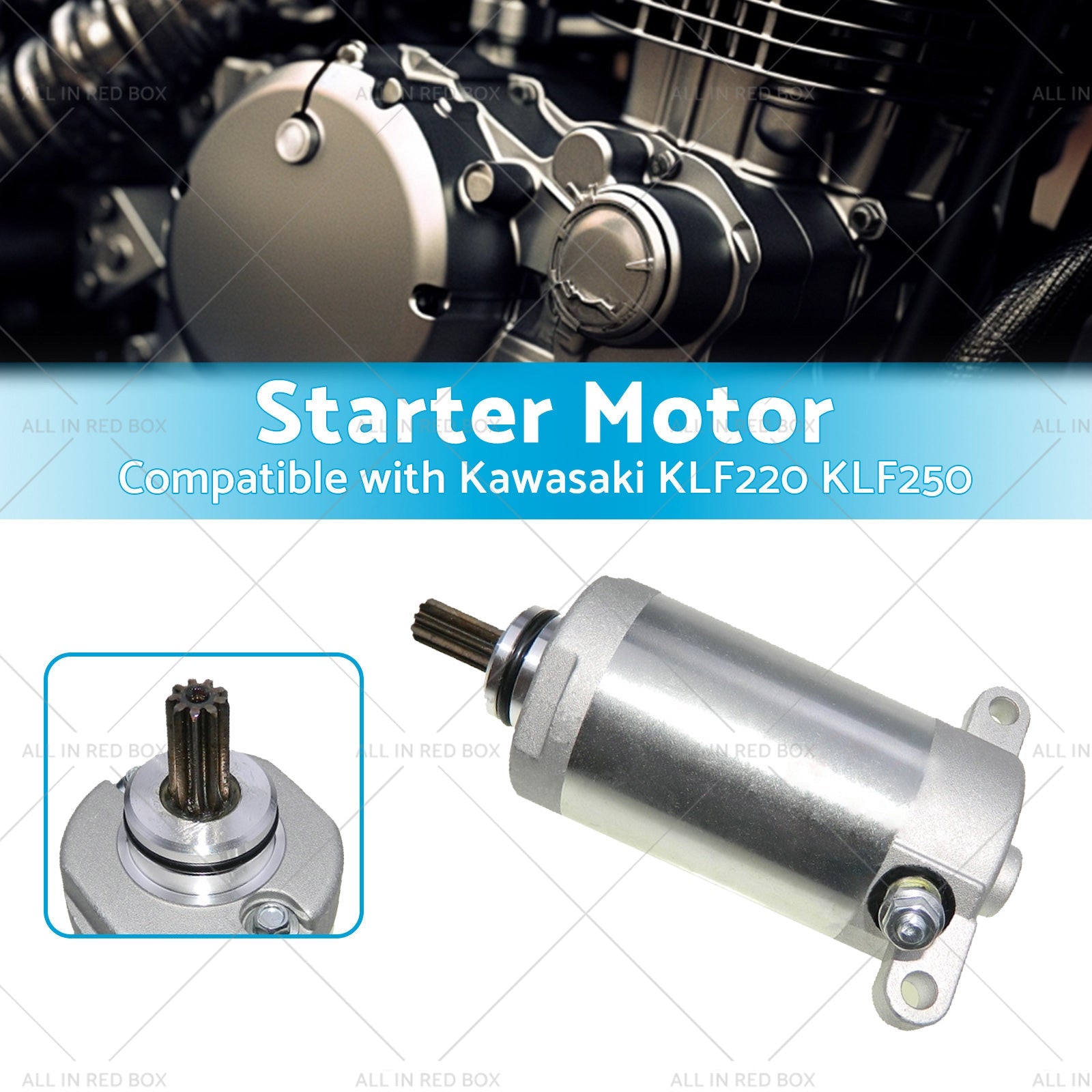 Starter Suitable Kawasaki KLF220 KLF250 Bayou 220 250 88-11 21163-1130 KA-104