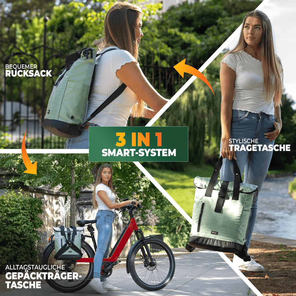 Mivelo Fahrradrucksack "Maya" mit klappbarem Rückenteil