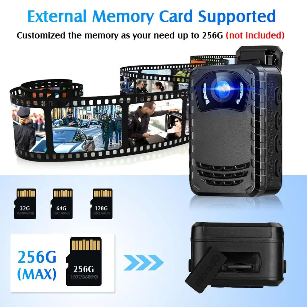 NNEOBA Mini Body Camera Full HD Night Vision (1296P)