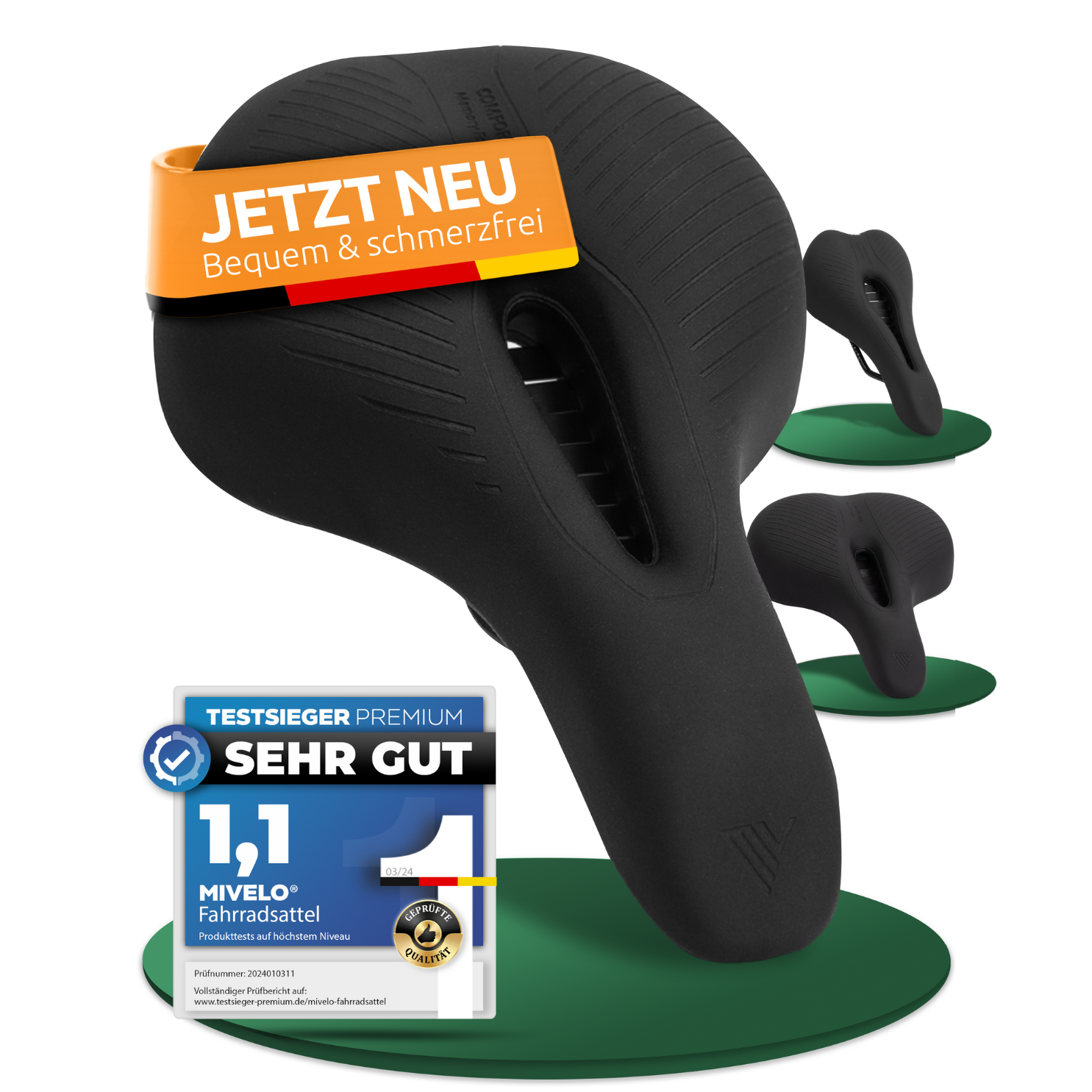 Mivelo Fahrradsattel Trekking Comfort Pro
