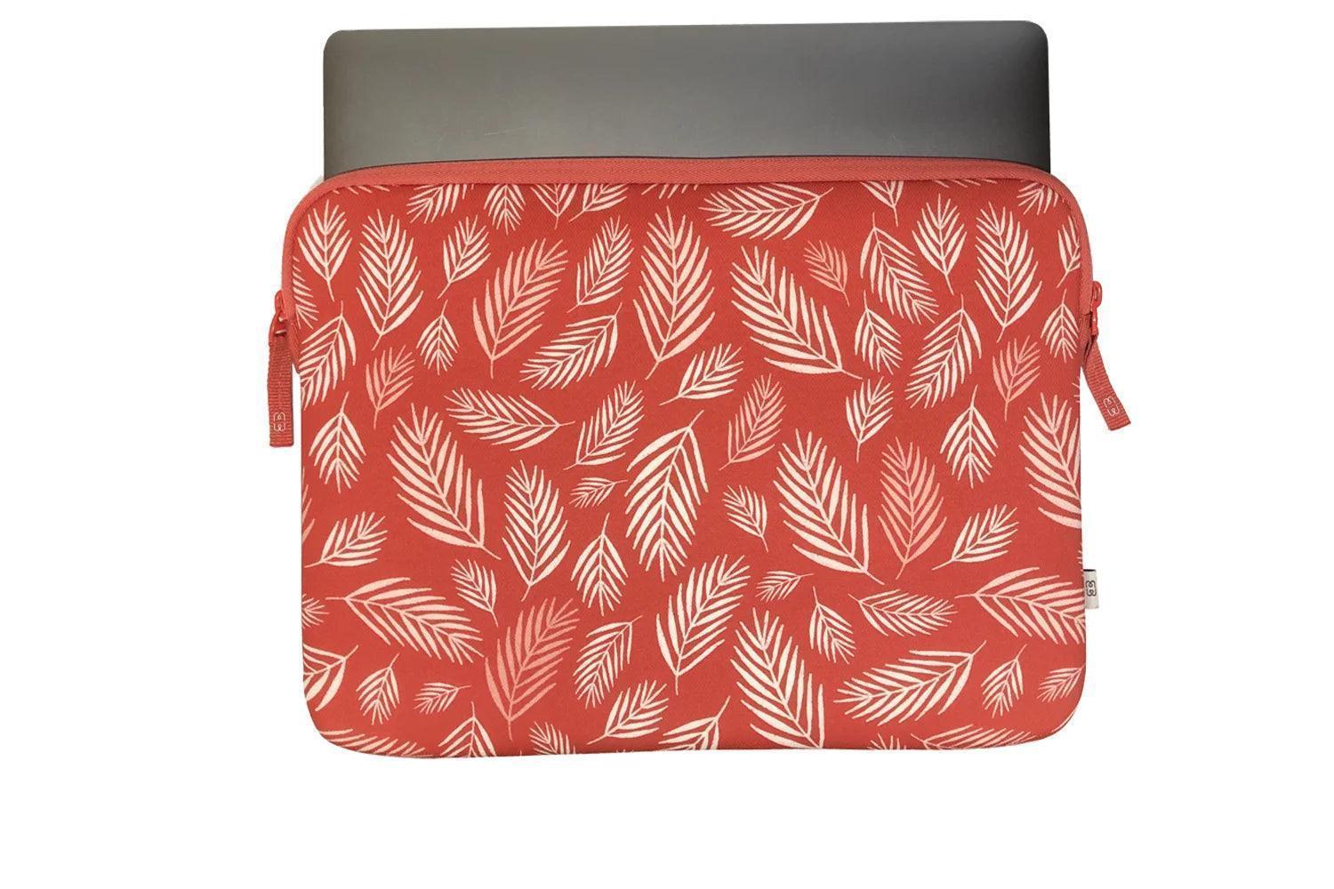 Housse pour MacBook Pro 14" - Pattern ²Life Botanic Rouge