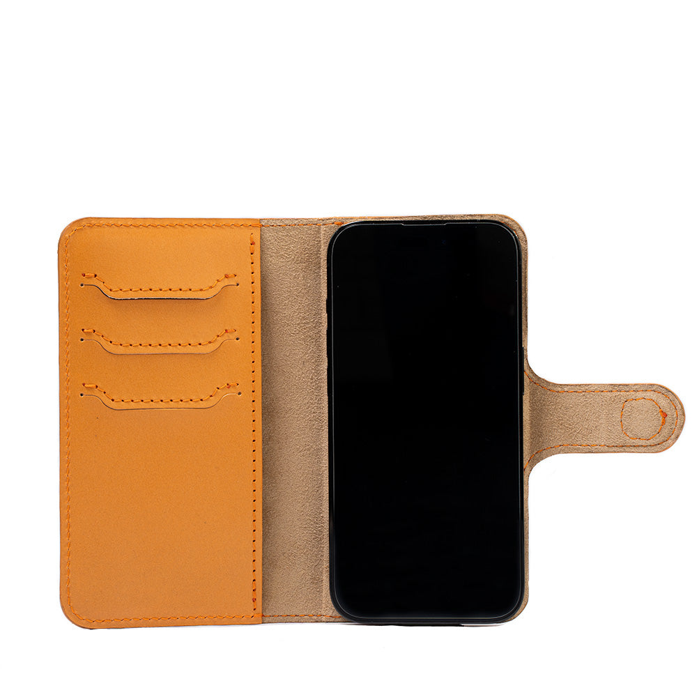 iPhone 14 series Top-Grain Leather Folio Case Wallet - Classic 4.0