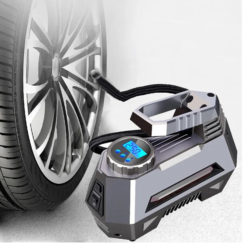 NNEOBA Digital Portable Air Compressor Pump Tire Inflator Grey