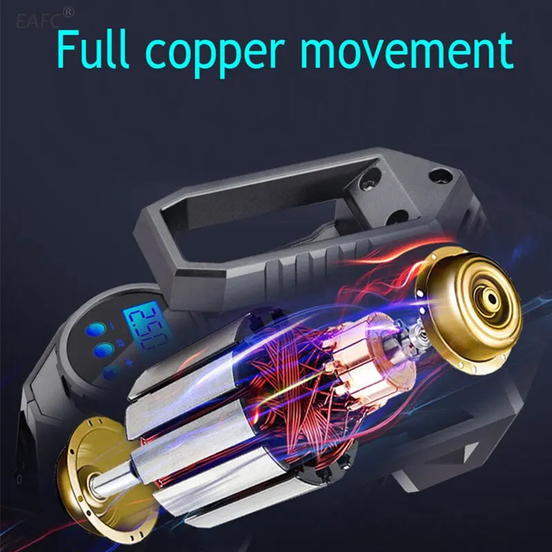 NNEOBA Digital Portable Air Compressor Pump Tire Inflator Grey
