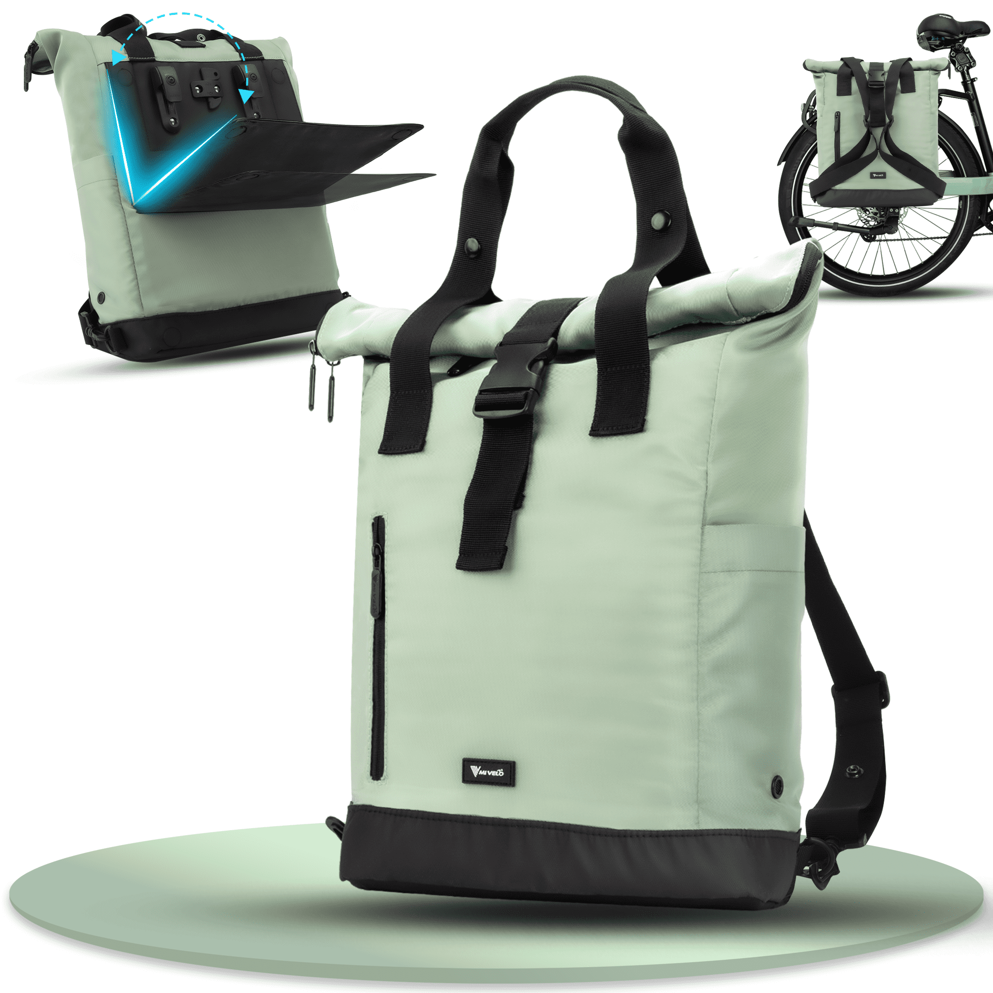 Mivelo Fahrradrucksack "Maya" mit klappbarem Rückenteil