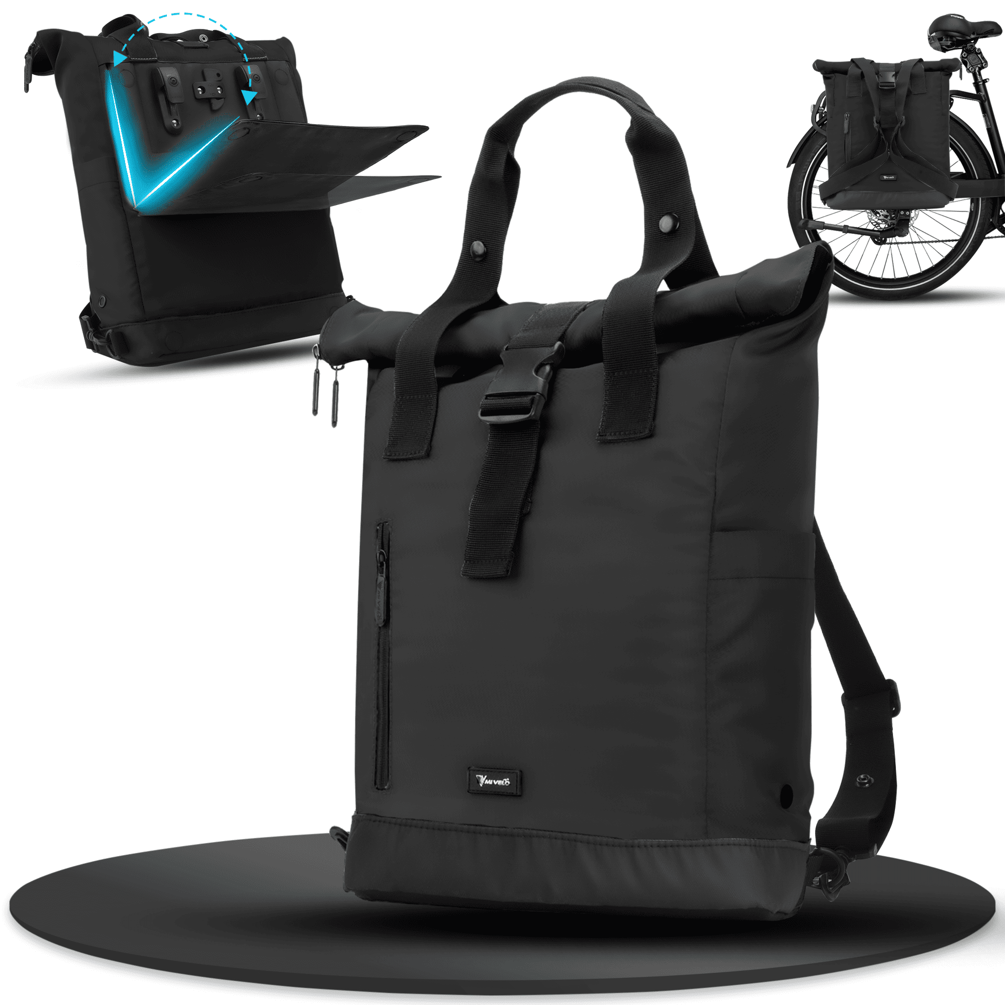 Mivelo Fahrradrucksack "Maya" mit klappbarem Rückenteil