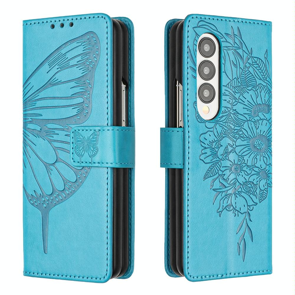 NNEDSZ Butterfly Embossed Leather Phone Case - Dark Purple