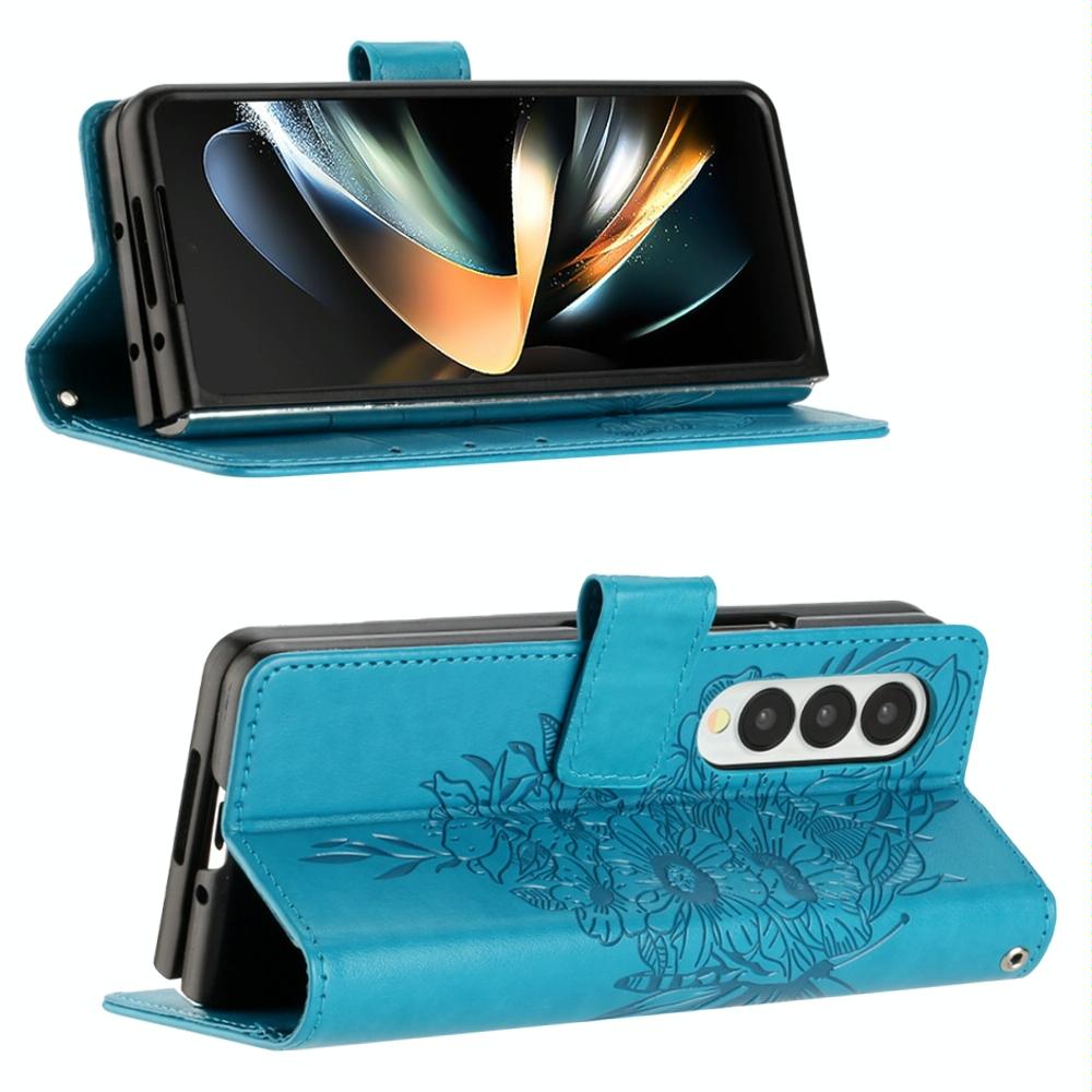 NNEDSZ Butterfly Embossed Leather Phone Case - Dark Purple