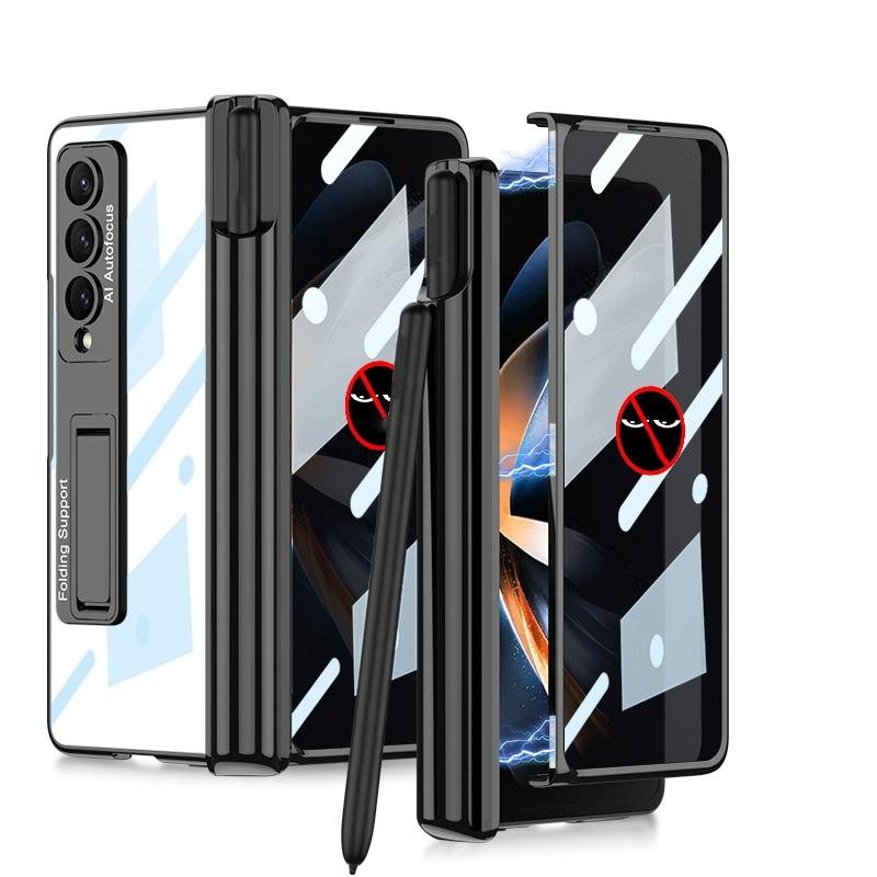 NNEDSZ Foldable Magnetic Privacy Case With Pen Holder - Fits 4Th Generation Ipad