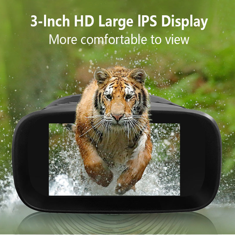 NNEDSZ Green Digital Night Vision Binoculars - 3.0'' IPS Screen, 10X Optical Zoom, 2.5K Video Recording, Infrared for 300m Range