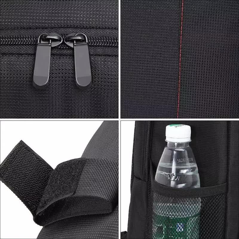 NNEDSZ Red Lining Water-Resistant DSLR Camera Backpack with Tripod Holder, Lightweight and Spacious Photography Bag for Outdoor Use(Camera and accessories are props, not included)