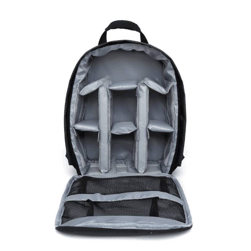NNEDSZ Grey Lining Water-Resistant DSLR Camera Backpack with Tripod Holder, Lightweight and Spacious Photography Bag for Outdoor Use(Camera and accessories are props, not included)