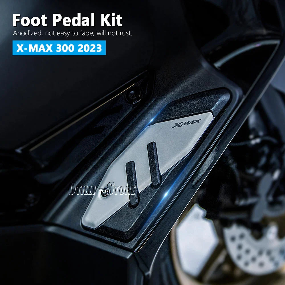 NNEOBA X-MAX CNC Aluminum Foot Pegs for Yamaha XMAX 125/250/300/400 (2017-2023)