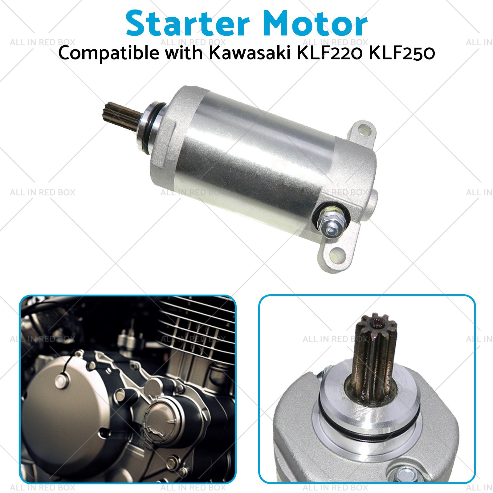 Starter Suitable Kawasaki KLF220 KLF250 Bayou 220 250 88-11 21163-1130 KA-104