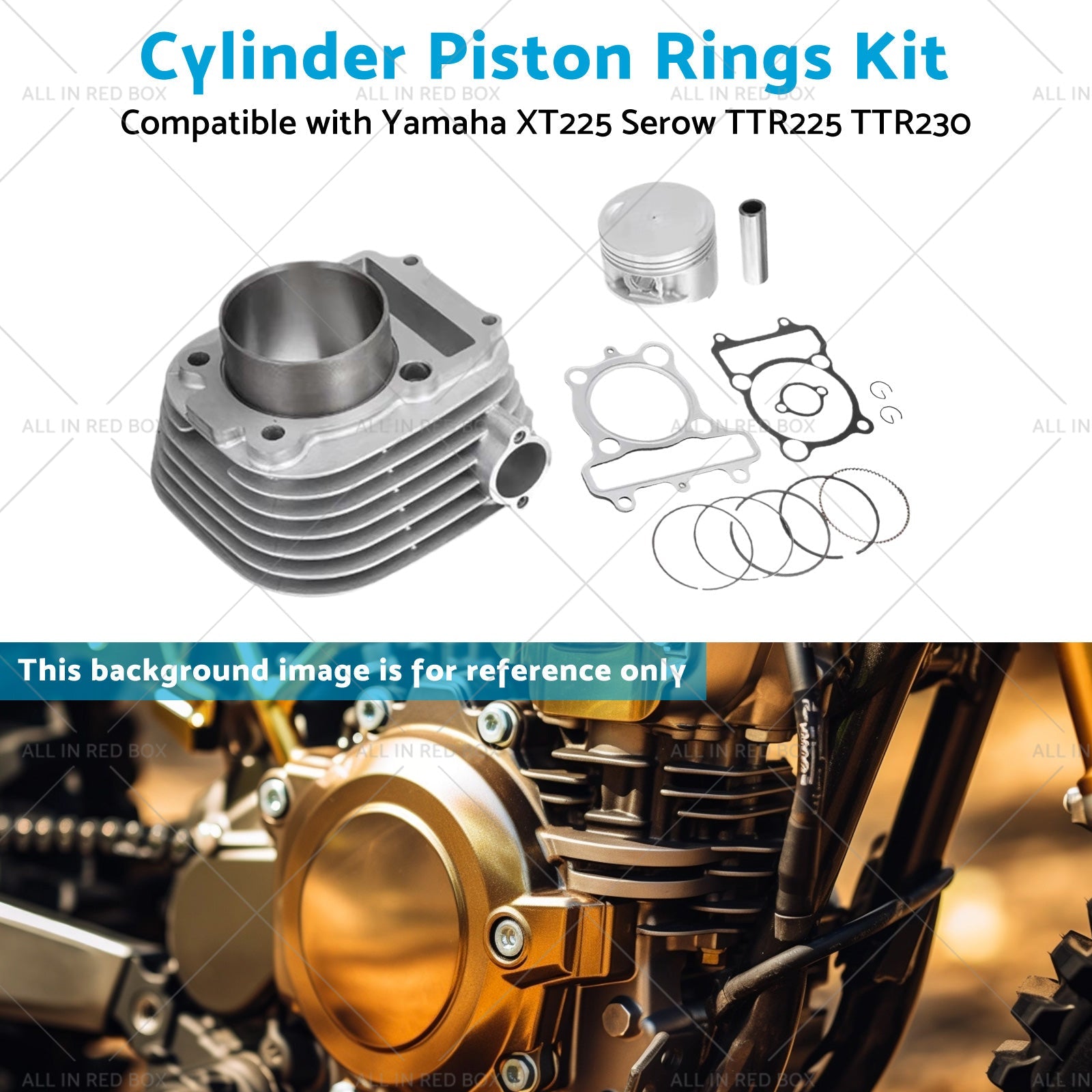 Cylinder Piston Rings Kit Suitable for Yamaha Serow XT225 TTR225 TTR230 99-16