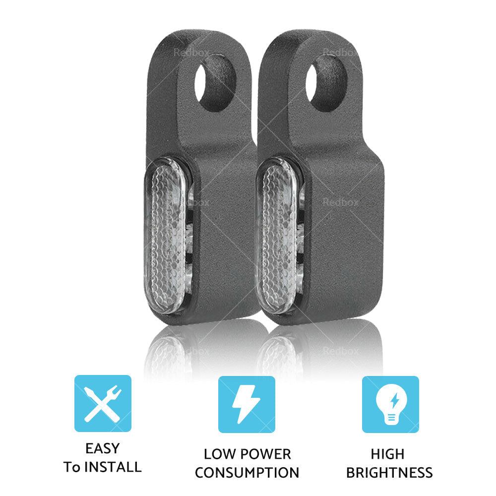 2x Mini LED Motorcycle Turn Signal Indicators Suitable For Amber Blinker Light – Black 3LED-4