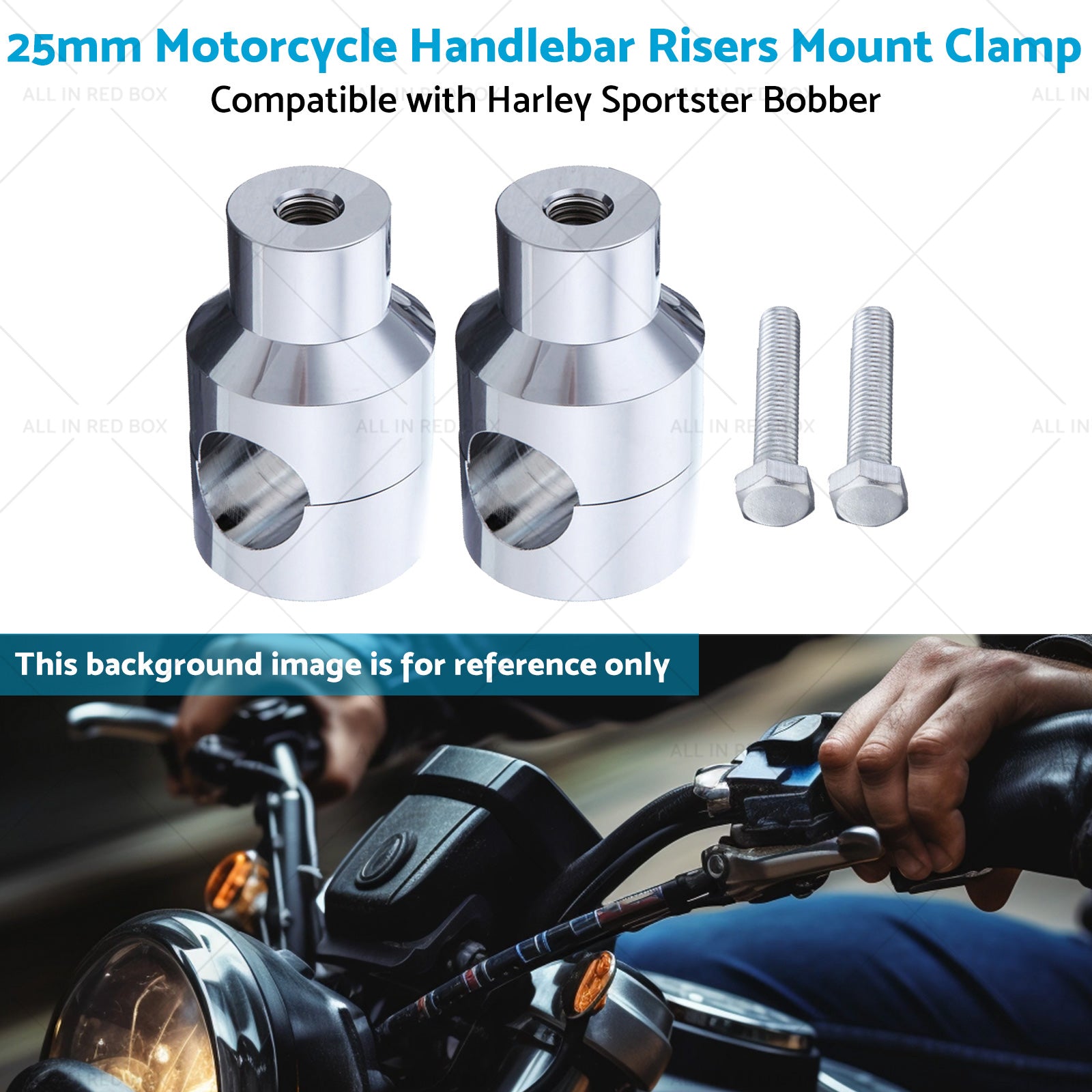 1inch Motorcycle Handlebar Risers Mount Clamp 25mm Suitable for Harley Sportster