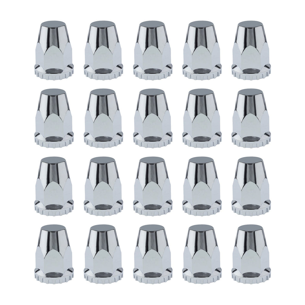 20x Nut Cover Screw Cap Chrome 33mm Suitable For Kenworth / Freightliner / Western Star Trucks-0