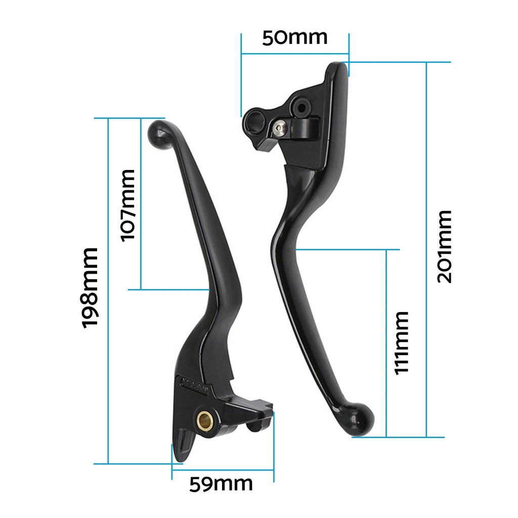 2x Brake Clutch Levers Suitable For Harley 2015-2023 Softail Slim Fat Boy-2