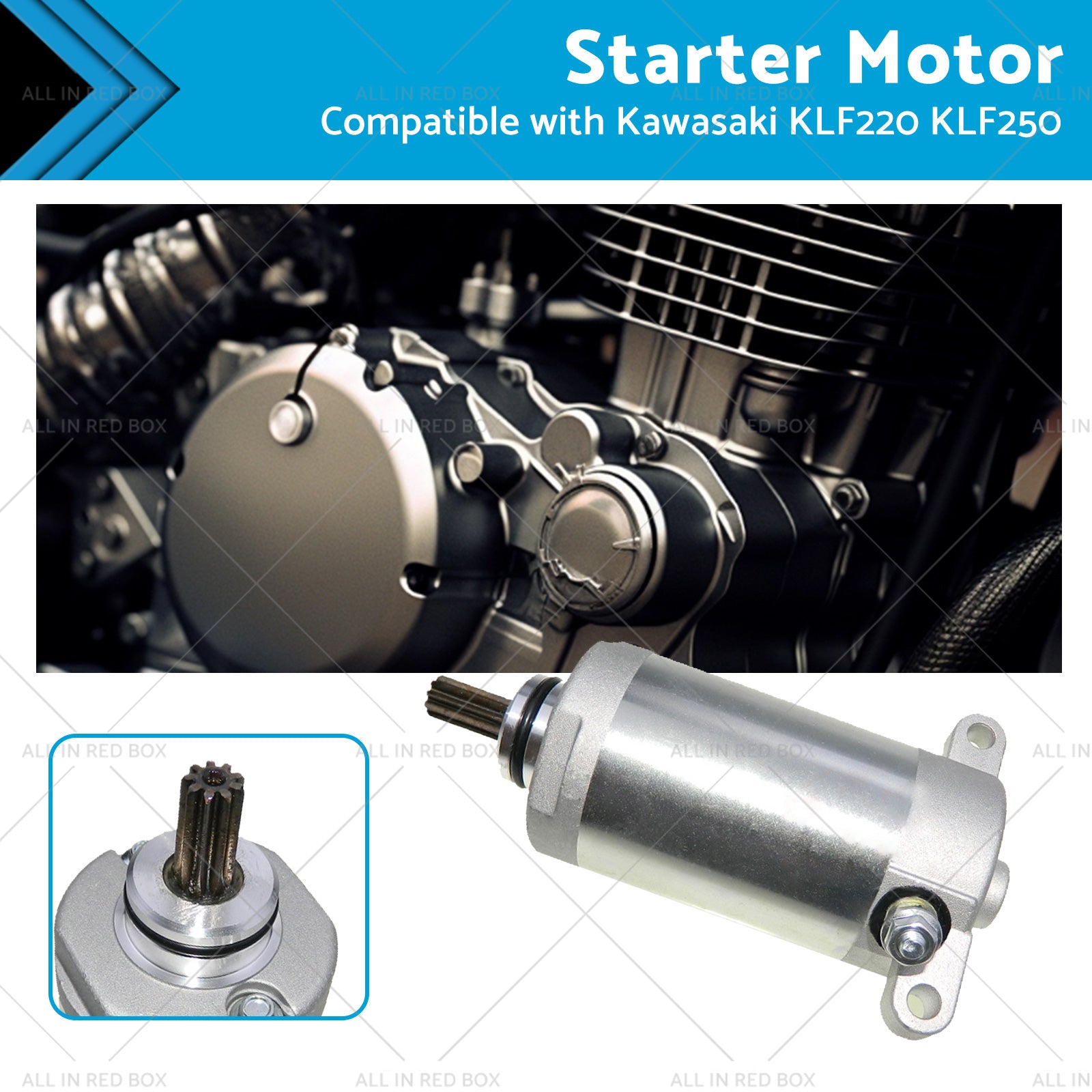 Starter Suitable Kawasaki KLF220 KLF250 Bayou 220 250 88-11 21163-1130 KA-104
