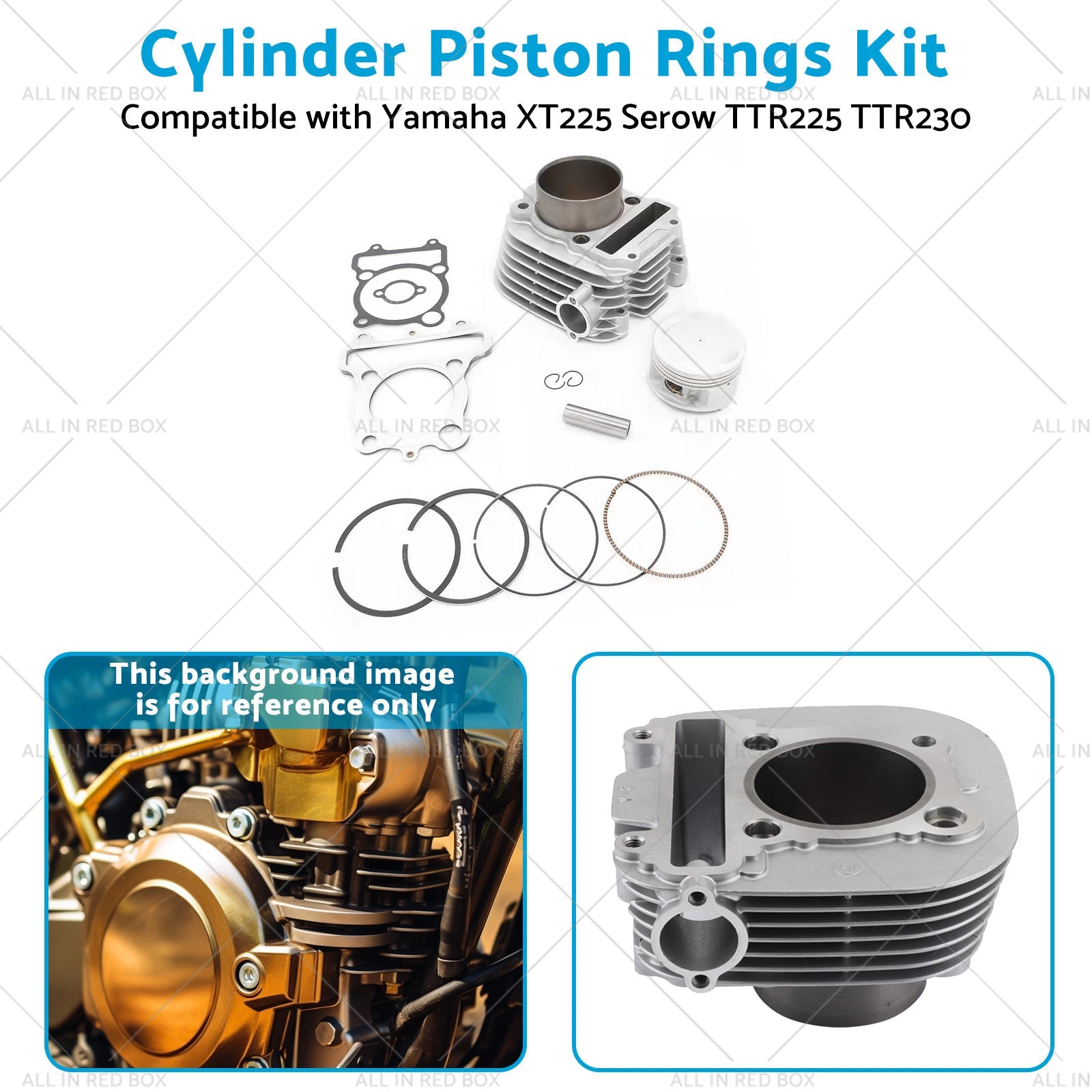 Cylinder Piston Rings Kit Suitable for Yamaha Serow XT225 TTR225 TTR230 99-16