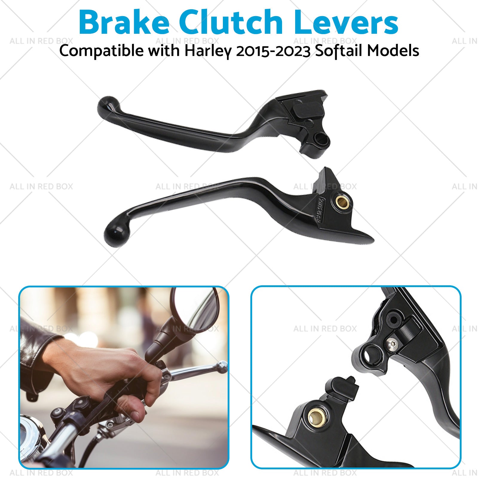 2x Brake Clutch Levers Suitable For Harley 2015-2023 Softail Slim Fat Boy