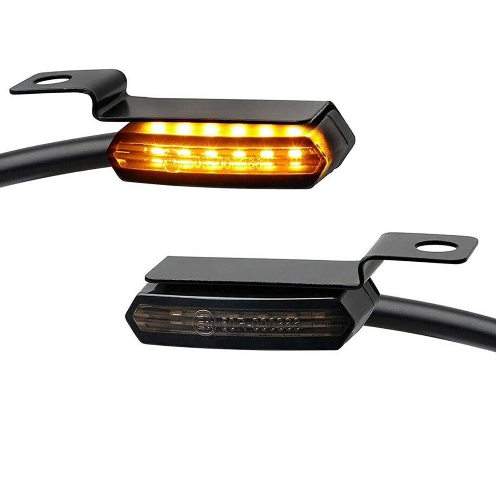 6x LED Mini Motorcycle Front Turn Signal Indicator Amber Light Suitable For Harley & Chopper-0
