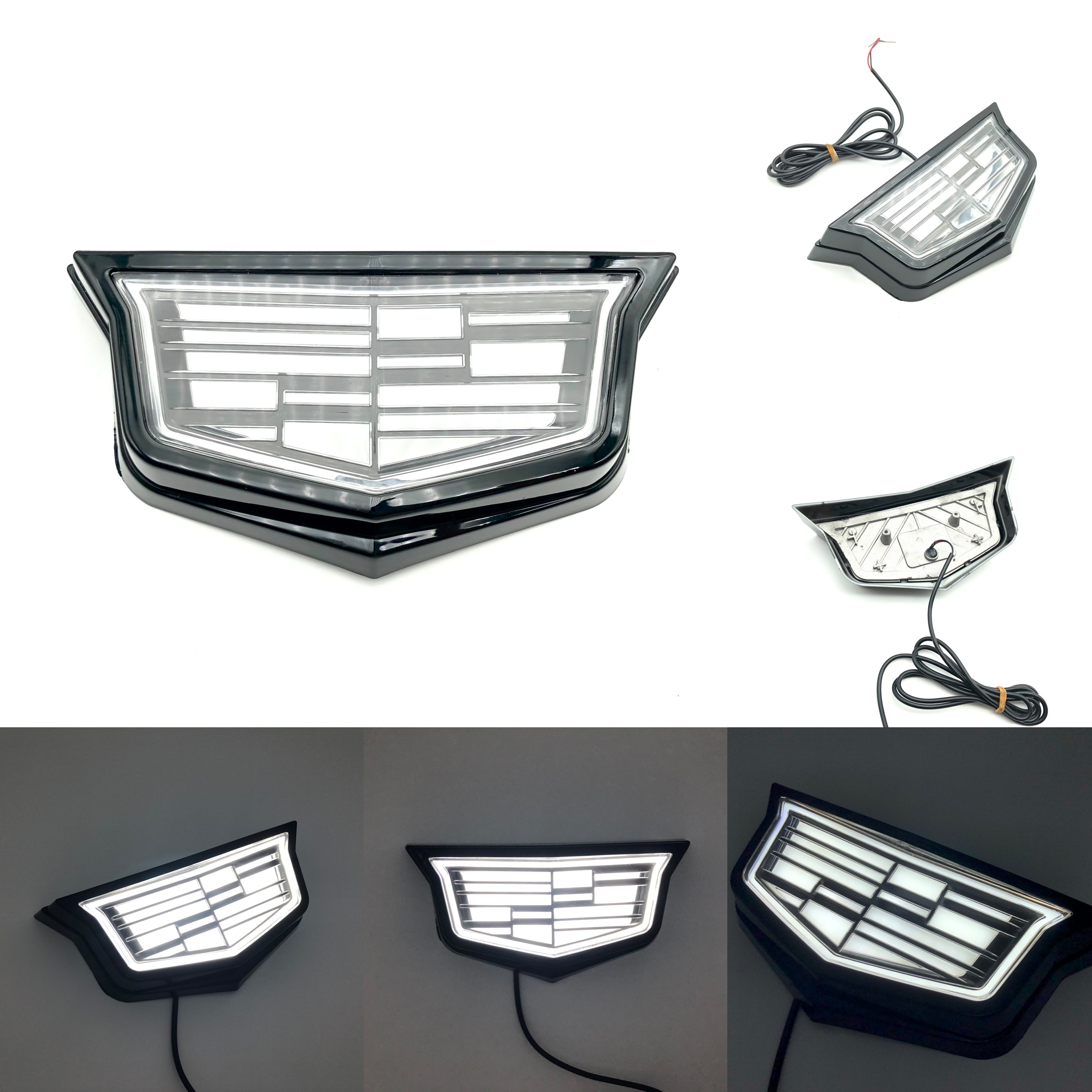 Cadillac Logo Front Grille LED Luxury Metallic Dynamic Crystal Illuminated Emblem Not Compatible with ACC Radar