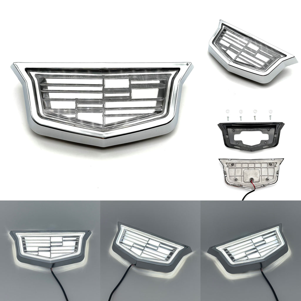 Cadillac Logo Front Grille LED Luxury Metallic Dynamic Crystal Illuminated Emblem Not Compatible with ACC Radar-14