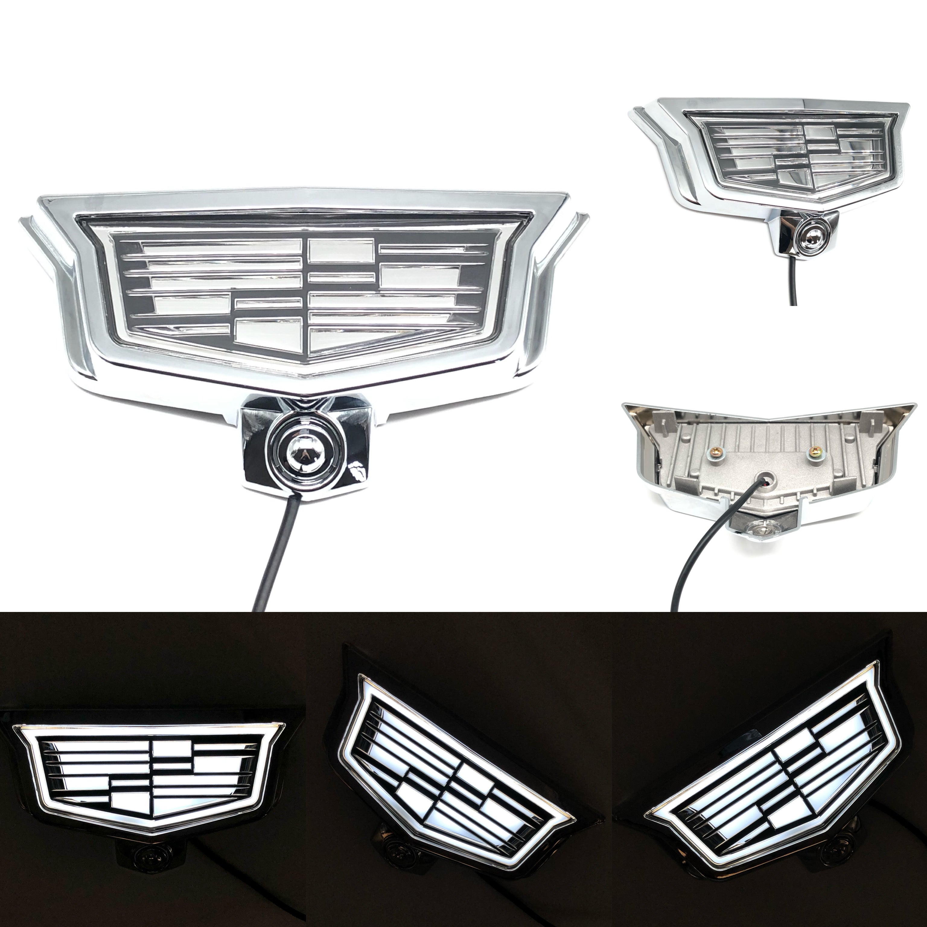 Cadillac Logo Front Grille LED Luxury Metallic Dynamic Crystal Illuminated Emblem Not Compatible with ACC Radar-12