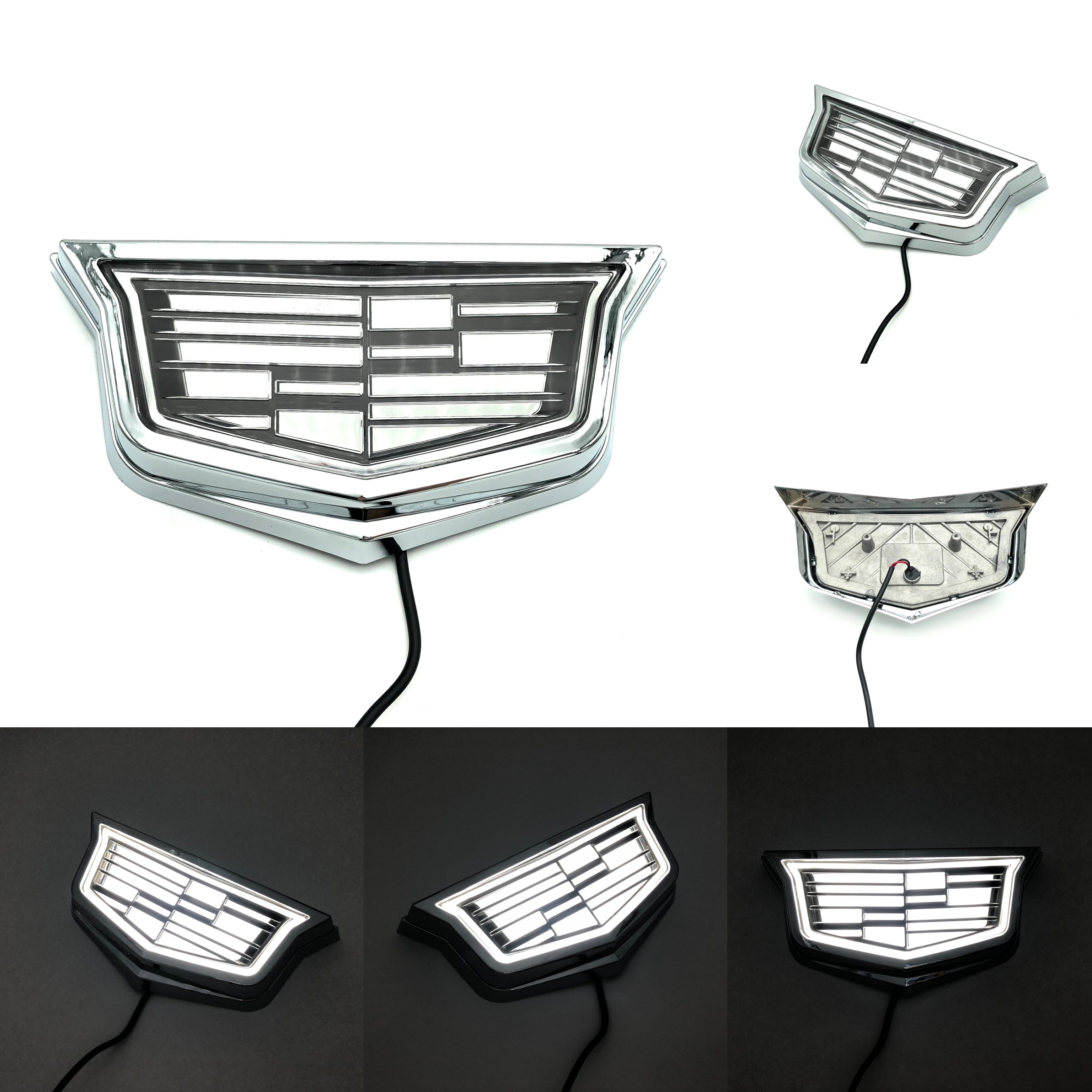 Cadillac Logo Front Grille LED Luxury Metallic Dynamic Crystal Illuminated Emblem Not Compatible with ACC Radar
