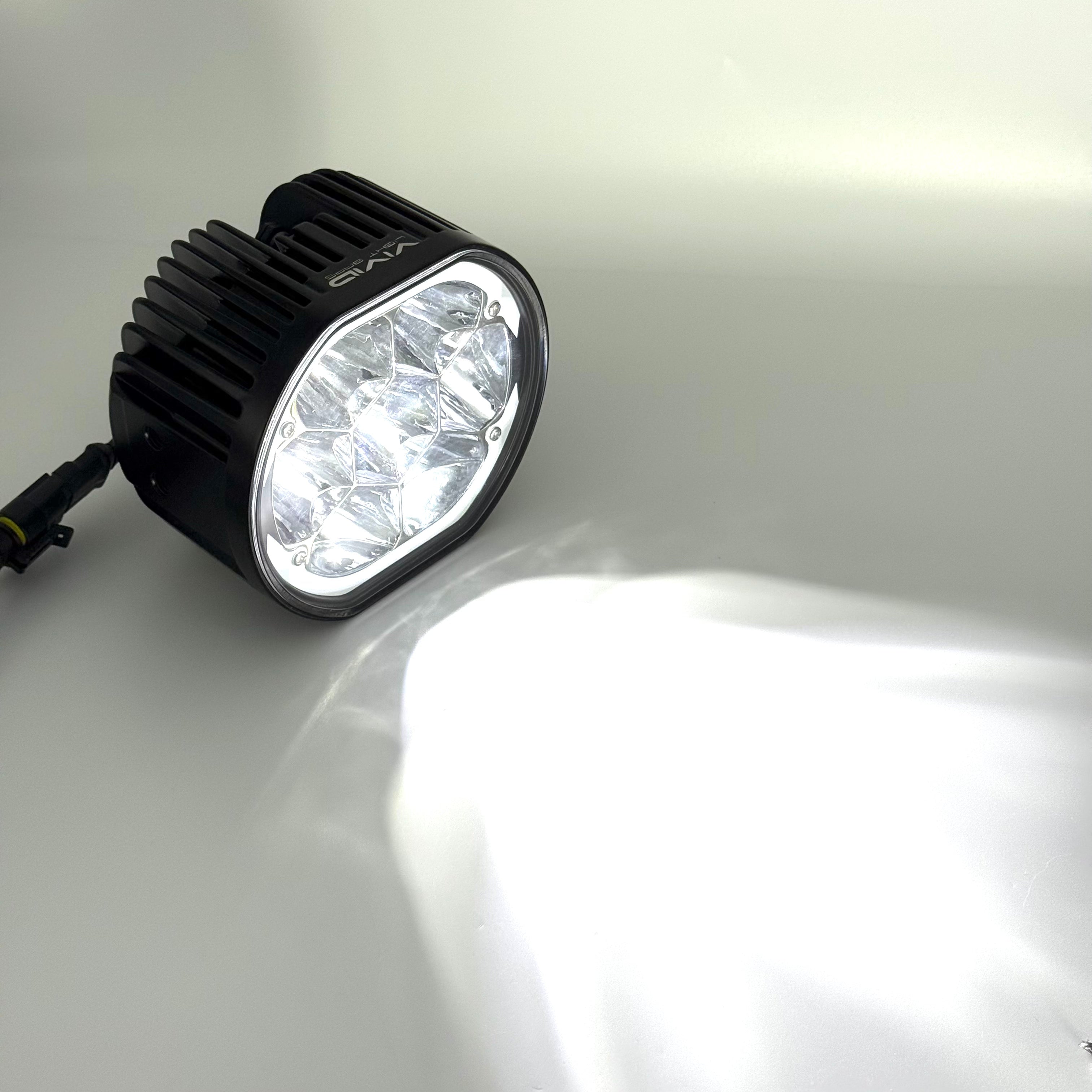 5" 45W Round LED Pod Lights with Amber DRL – Linkable LED Light Bar for Off-Road Truck, 4x4 Jeep, ATV, UTV