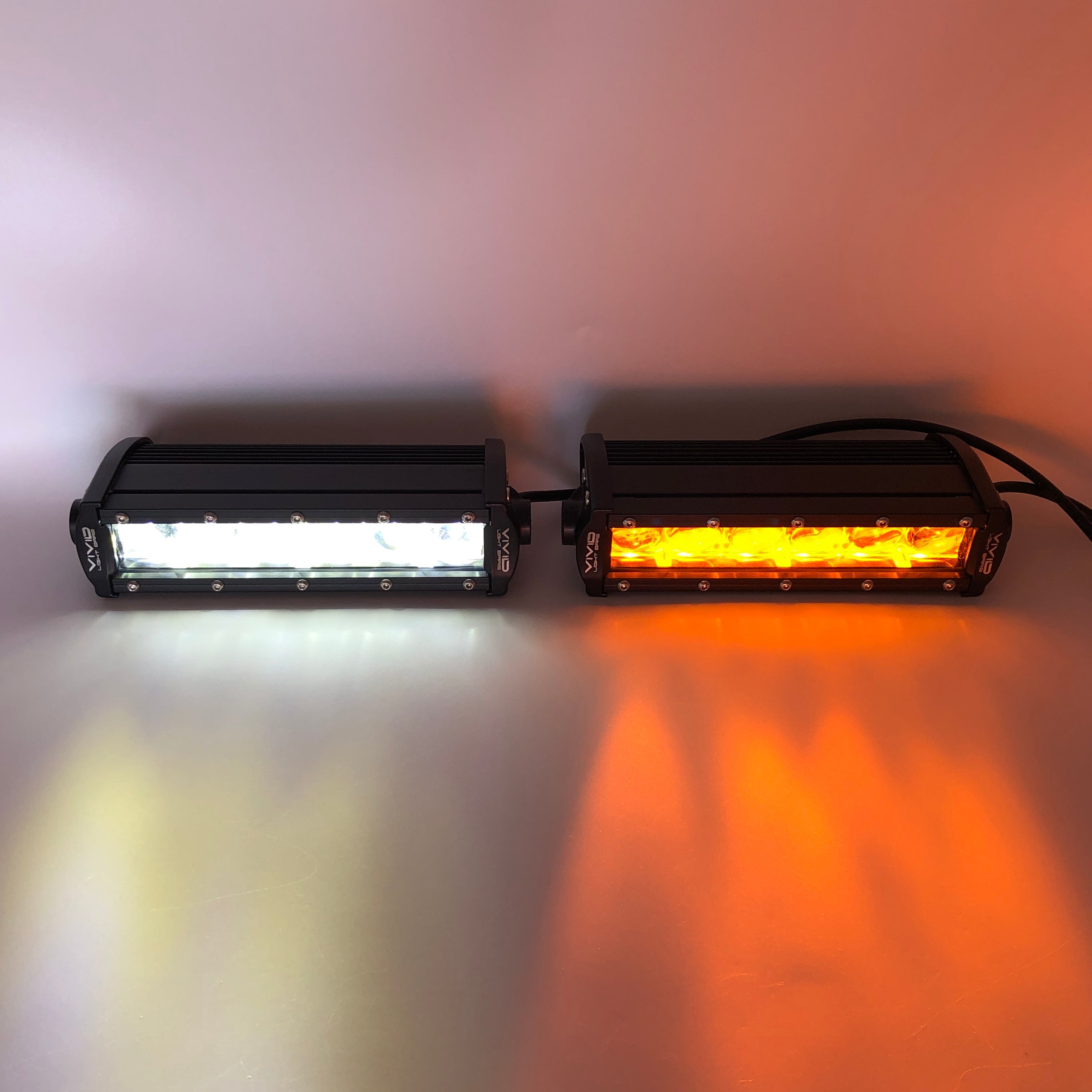 Upgrade 4 Pack 7.3" 4D Single Row Color Changing Alternate Flash LED Light Bar
