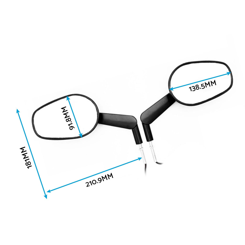 2x Rear View Mirrors LED Turn Signals Muscle Suitablefor Harley Davidson V-Rod-3