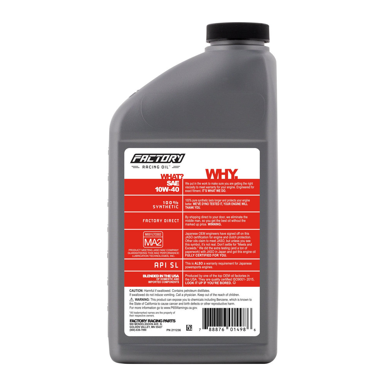 10W-40 4 Quart Oil Change Kit For Yamaha Moto-4 (YFM350ER)