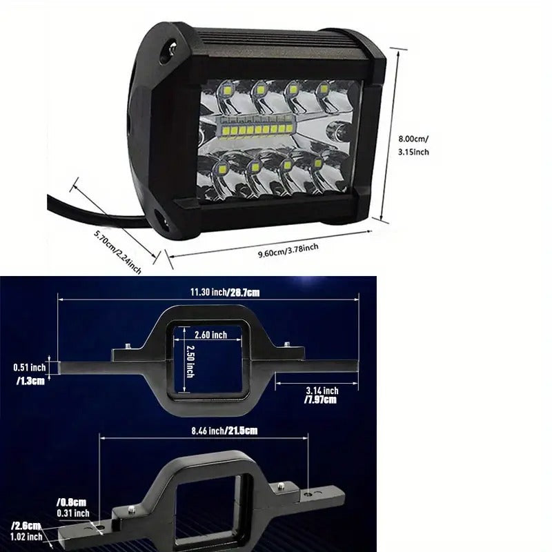 NNETM Car LED Strip Light Set with Hook Bracket
