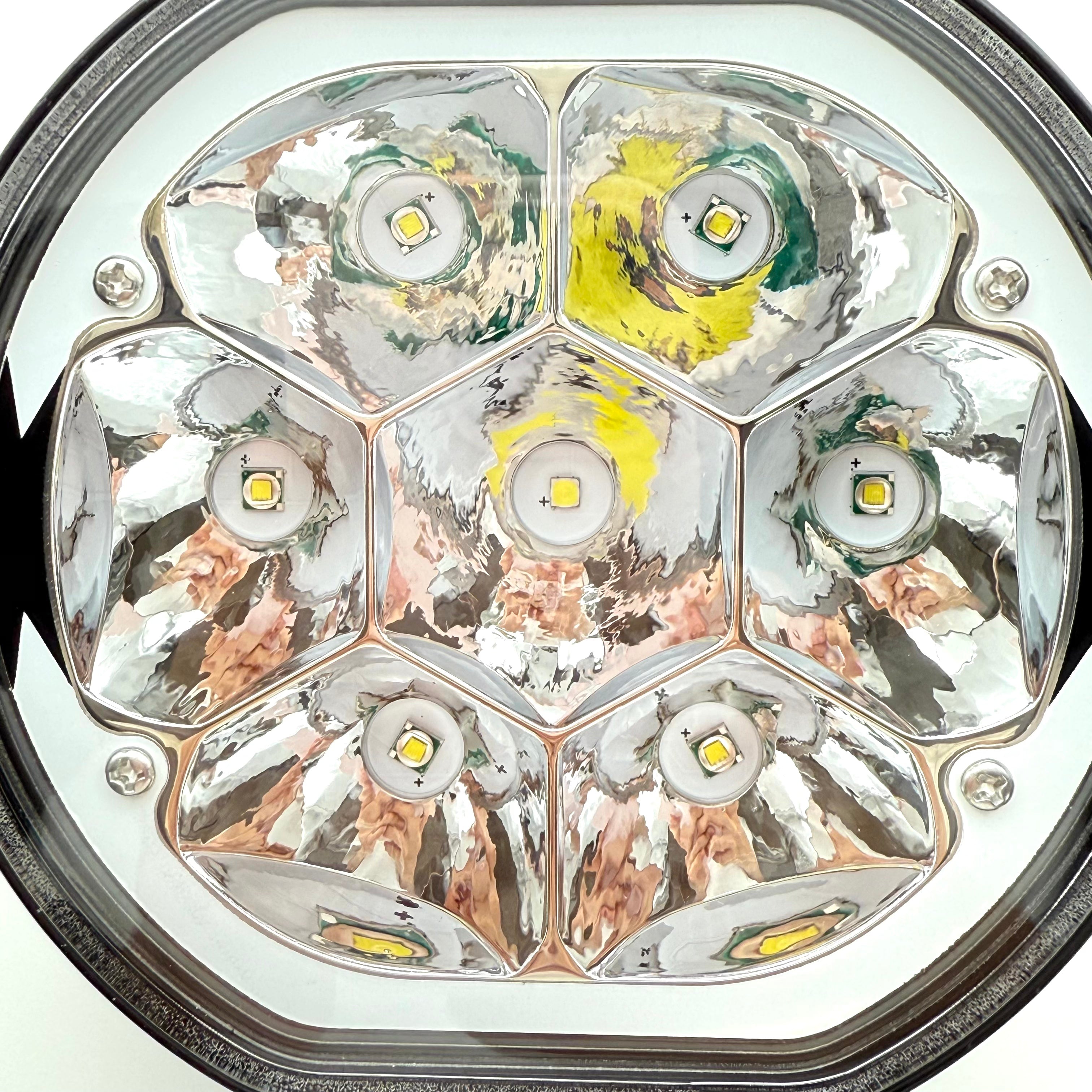 5" 45W Round LED Pod Lights with Amber DRL – Linkable LED Light Bar for Off-Road Truck, 4x4 Jeep, ATV, UTV
